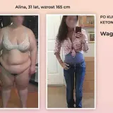 Przed i po kuracji Keto Black. Alina schudła 34 kg, co pokazuje, na czym polega dieta keto.