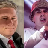 Dwóch mężczyzn: jeden w garniturze, drugi w kapeluszu, jakby tata maty.