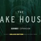 The Lake House" - nowy dodatek do Alan Wake 2, z pieczęcią Federalnego Biura Kontroli i amerykańską flagą.
