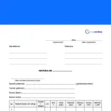 Formularz faktury z polami do wypełnienia, w tym dane sprzedawcy, nabywcy, numer faktury i szczegóły dotyczące płatności. Widoczny jest duplikat faktury.