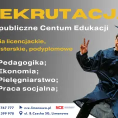 Absolwenci pedagogiki mogą uczyć w szkole. Rekrutacja na studia licencjackie, magisterskie i podyplomowe w NCE Limanowa.