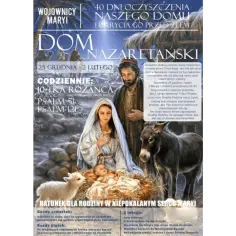 Obraz przedstawia Świętą Rodzinę w żłóbku, symbolizującą zawierzenie św. rodzinie.