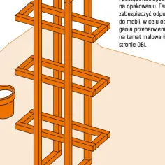 Ilustracja przedstawia pędzel, krople farby, doniczkę z napisem "9x" i fragment drewnianego kwietnika.