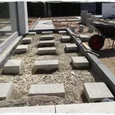 Taras z bloczków betonowych: szczegółowa instrukcja wykonania