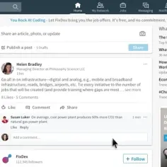 LinkedIn nowości problem Facebooku coś wyszło wrong.