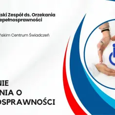 Dłonie tworzą okrąg wokół symbolu osoby na wózku inwalidzkim.