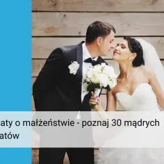 Para młoda w dniu ślubu, otoczona pięknymi kwiatami. Poznaj mądre cytaty o małżeństwie, które dodadzą blasku Waszej uroczystości.