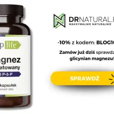 Butelka suplementu diety "Magnez Chelatowany" z B6 P-5-P. Zamów dziś sprawdzony glicynian magnezu!