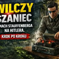 Wilczy Szaniec: zamach Stauffenberga na Hitlera. Kluczowy moment przygotowań, gdy von Stauffenberg otwiera walizkę z bombą.