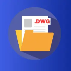 Ikona folderu z dokumentem oznaczonym jako .DWG.