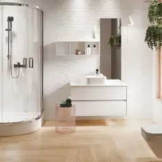 Nowoczesna łazienka 5m2: prysznic, umywalka, WC. Szacowany koszt remontu łazienki 5m2 robocizna.