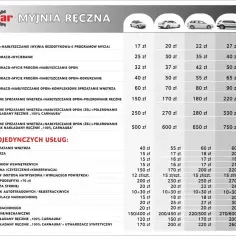 Cennik myjni ręcznej Techcar: ile kosztuje myjnia na BP? Zestawy od 17 zł, pojedyncze usługi od 10,30 zł.