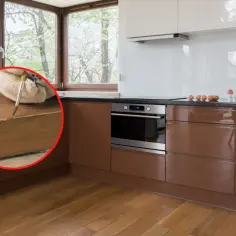 Rękawica z pędzelkiem naprawia rysy na drewnianym blacie. Dowiedz się, jak zamaskować rysy na meblach lakierowanych.