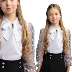 Biała bluzka dla dziewczynki 116 - modne i dostępne modele w atrakcyjnych cenach