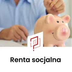 Ręka wrzuca monetę do świnki-skarbonki. Temat: renta socjalna 2026.
