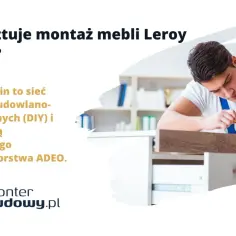 Ile kosztuje składanie mebli w Leroy Merlin? Młody fachowiec skręca meble, pokazując, jak profesjonalnie wykonać montaż.