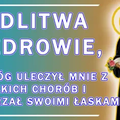 Modlitwa o zdrowie do Boga, by uleczył z chorób. Obraz przedstawia świętą z koroną cierniową i różami.