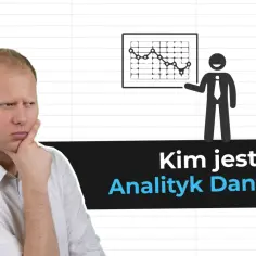Zamyślony analityk danych patrzy na wykres. Kim jest analityk danych?