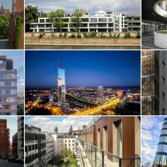 Ranking deweloperów Rzeszów 2026: nowoczesne budynki mieszkalne i biurowce, od ceglanych kamienic po szklane wieżowce.