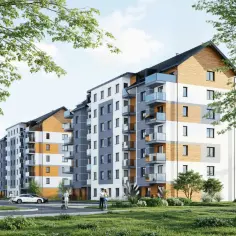 Nowoczesne bloki mieszkalne z drewnianymi elementami. Sprawdź ceny mieszkań Przemyśl i znajdź swój wymarzony apartament.