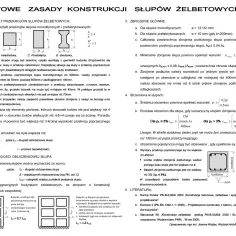 Schemat przekrojów słupów żelbetowych: okrągły, kwadratowy, prostokątny, dwuteowy.