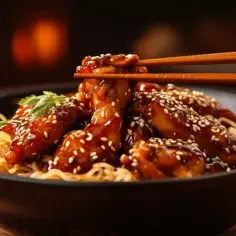 Kurczak Teriyaki z Makaronem Ryżowym - Przepis na Smaczną Potrawę