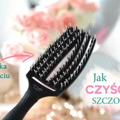 Czarna szczotka do włosów, czysta po umyciu. Dowiedz się, jak wyczyścić szczotki, by służyły Ci dłużej.