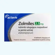 Opakowanie leku Zolmiles 2,5 mg, tabletki ulegające rozpadowi w jamie ustnej.