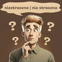 Zamyślony mężczyzna z pytajnikami wokół głowy zastanawia się, czy to staż, czy starz.