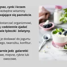 Magnez, cynk i krzem to niezbędne witaminy na rozdwajające się paznokcie. Jedz galaretki i żelatynę dla zdrowych paznokci.