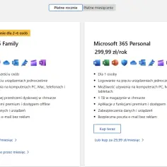 Porównanie ofert Microsoft 365 Family i Personal. Szukasz sposobu na darmowy Microsoft Office? Sprawdź opcje subskrypcji!