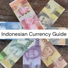 Indonezyjska waluta na Bali: banknoty 50000, 20000, 2000, 1000 rupii.