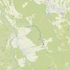 Mapa poronin szlaki turystyczne. Widok na góry, doliny i ścieżki.