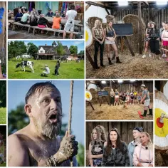Uczestnicy z sezonu 4 "Farmy" w akcji: zawody, życie na wsi i emocje.