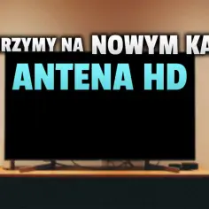 Nowe telewizory potrzebują anteny? Na ekranie napis "ANTENA HD" sugeruje, że tak.