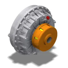 Model mechanizmu pokazujący sprzęgło hydrokinetyczne zasada działania.