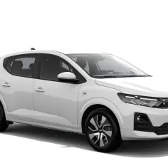 Biały Dacia Sandero, idealny dla szukających auta do 5 tys. zł. Nowoczesny design i praktyczność.