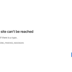 Błąd połączenia: "This site can't be reached". Sprawdź pisownię adresu. Komunikat DNS_PROBE_FINISHED_NXDOMAIN.