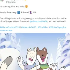 Tina i Milo, rodzeństwo łasic, to maskotki igrzysk olimpijskich 2026.