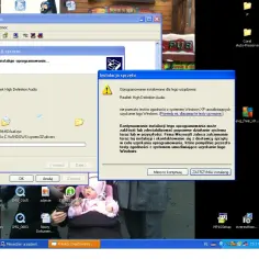 Instalacja Realtek High Definition Audio. Kreator sprzętu ostrzega o braku testów zgodności z Windows XP.