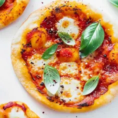 Pyszna pizza z air fryera, z ciągnącym się serem, sosem pomidorowym i świeżą bazylią. Idealna na szybki obiad.