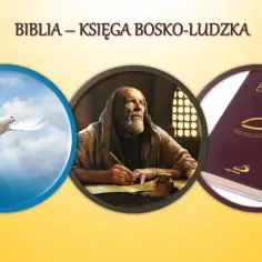 Gołąb symbolizuje Ducha Świętego, który natchnął piszących. Obraz przedstawia starca piszącego Biblię, księgę bosko-ludzką.