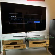 Telewizor Philips wyświetla komunikat "Achtung. Keine Sender installiert. Um jetzt Fernsehsender aus, und drücken Sie OK." - jak zainstalować kanały w telewizorze Philips.