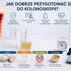 Jak przygotować się do kolonoskopii? Dieta, klarowne płyny i preparat to klucz do sukcesu. Unikaj pieczywa z ziarnami, postaw na lekkostrawne posiłki. Pamiętaj o piciu preparatu.