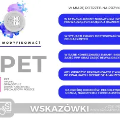 IPET i WOPFU opracowuje zespół. Wskazówki dotyczące modyfikacji IPETU w zależności od potrzeb, np. zmiany nauczycieli.