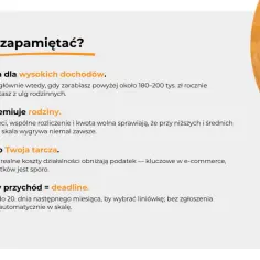 Podatek liniowy: dla wysokich dochodów, gdy koszty są kluczowe. Skala premiuje rodziny. Masz czas do 20. dnia miesiąca na wybór.
