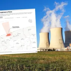 Elektrownia jądrowa w Polsce powstanie w gminie Choczewo na Pomorzu. Mapa pokazuje lokalizację "Lubiatowo-Kopalino".