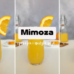 Orzeźwiający drink z prosecco i sokiem pomarańczowym, ozdobiony plasterkiem pomarańczy. Idealny na brunch.