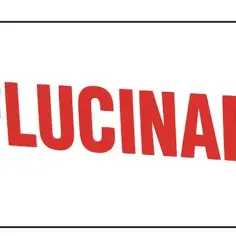 Czerwony napis "FLUCINAR" na białym tle.