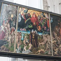 Tryptyk przedstawia Sąd Ostateczny, z piekłem po prawej. Co to gehenna? Obraz pokazuje jej przerażającą wizję.